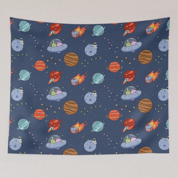 Item preview, Cute Space Pattern – Kids Universe Illustration designed and sold by Craftystay.
