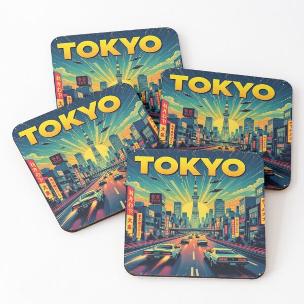 Item preview, TOKYO Vibes – Retro Future Cityscape with Neon Glow & Sci-Fi Flair designed and sold by FotoworldEdel.