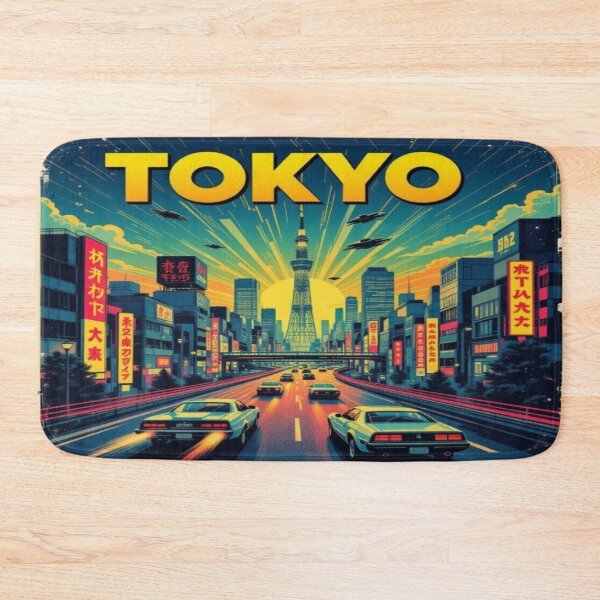 Item preview, TOKYO Vibes – Retro Future Cityscape with Neon Glow & Sci-Fi Flair designed and sold by FotoworldEdel.