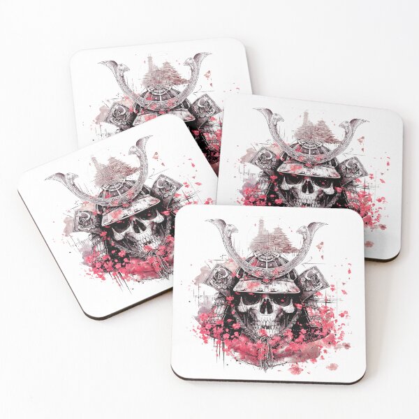Item preview, Samurai Skull Warrior 04 — Blood and Blossom designed and sold by MuKuRo-SPIRIT.