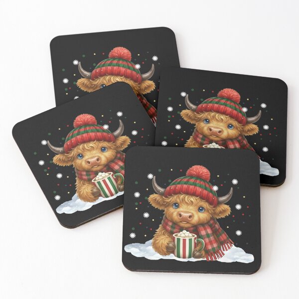 Item preview, Cute Christmas Highland Cow Sticker designed and sold by TinaMDedrick.