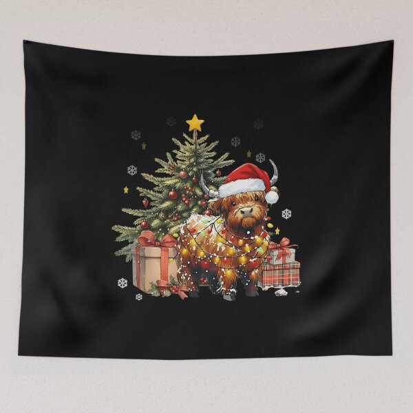 Item preview, Festive Highland Cow Christmas Shirt designed and sold by LashondaGreen89.
