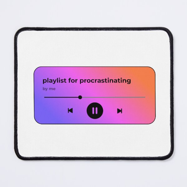 Item preview, playlist for procrastinating (music player) (purple gradient version) designed and sold by Hi-kari.