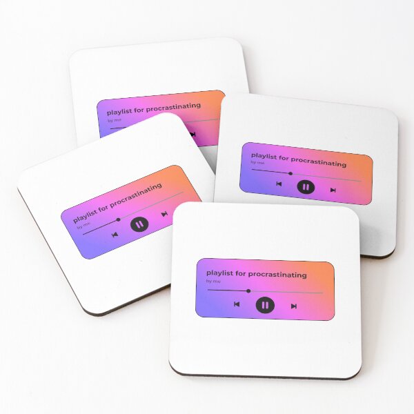 Item preview, playlist for procrastinating (music player) (purple gradient version) designed and sold by Hi-kari.