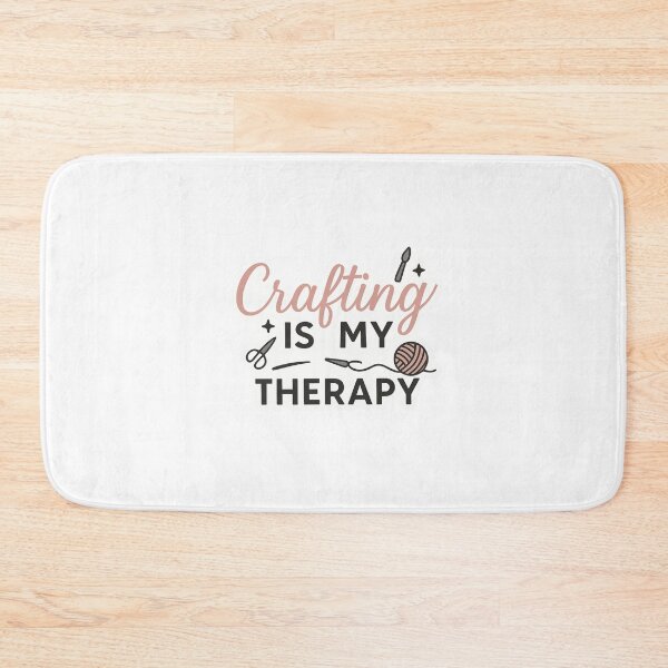 Item preview, Crafting Is My Therapy Sticker – Calm Pastel Craft Tools Design for Makers & Creators designed and sold by astersgraphics.