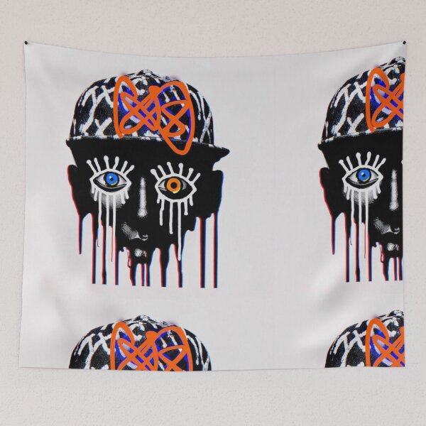Item preview, GraffitX Chaos Oracle – Abstract Street Surreal Portrait Art designed and sold by Blackcanvas444.