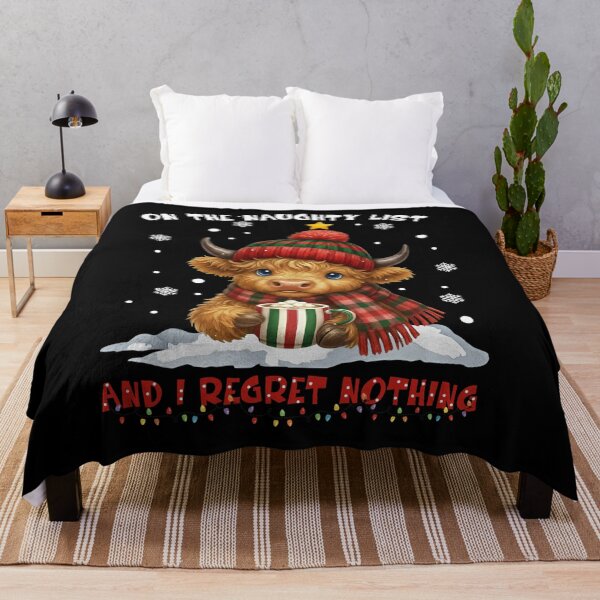 Item preview, Funny Naughty List Cow Christmas Shirt designed and sold by LarryMBrown.