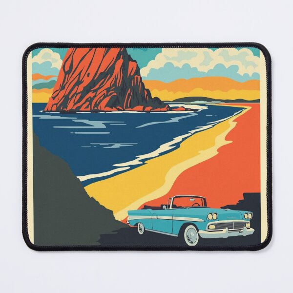 Item preview, Morro Bay California Vintage Poster designed and sold by PamLeeDesign.