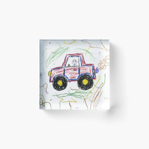 Item preview, Crayon Red Truck Adventure designed and sold by Kavya Art.