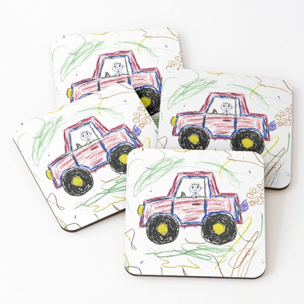 Item preview, Crayon Red Truck Adventure designed and sold by Kavya Art.