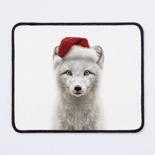 Item preview, Arctic Fox with Santa Hat – The Snowy Spirit of Christmas designed and sold by LazyOwlStore.
