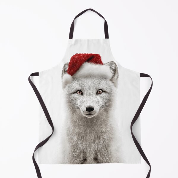 Item preview, Arctic Fox with Santa Hat – The Snowy Spirit of Christmas designed and sold by LazyOwlStore.