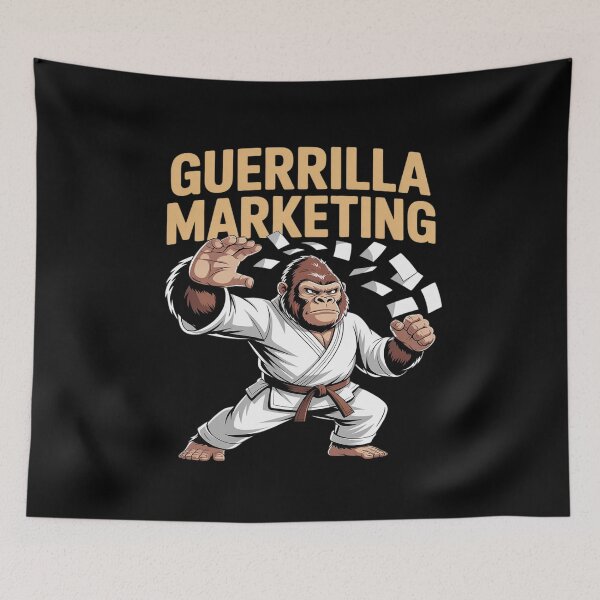 Item preview, Gorilla Karate Guerrilla Marketing Funny Graphic designed and sold by PeteHomenick.