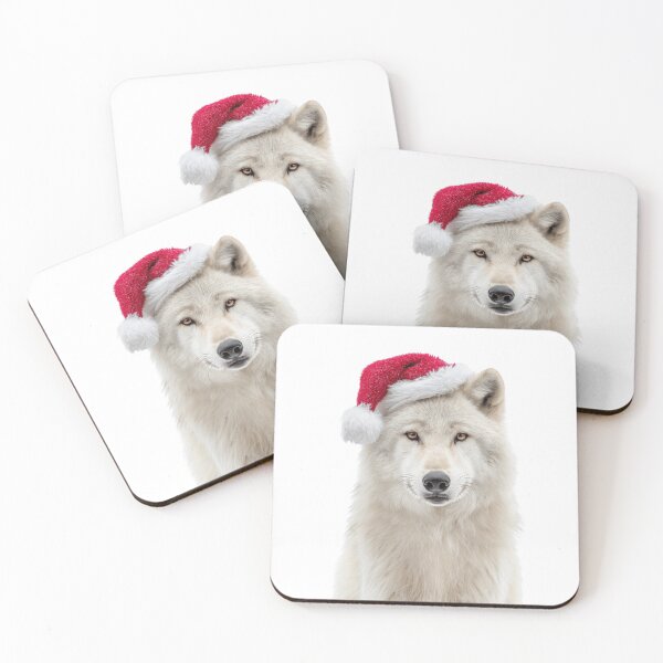 Item preview, Arctic Wolf with Santa Hat – The Majestic Guardian of the Winter North designed and sold by LazyOwlStore.