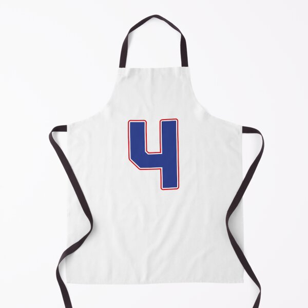Item preview, Jersey Number 4 / Player Shirt Number Four (Blue with Red Outline) designed and sold by STUDIO-72.