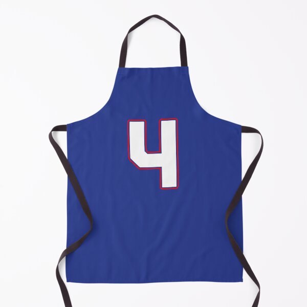 Item preview, Jersey Number 4 / Player Shirt Number Four (White with Red Outline) designed and sold by STUDIO-72.