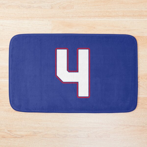 Item preview, Jersey Number 4 / Player Shirt Number Four (White with Red Outline) designed and sold by STUDIO-72.