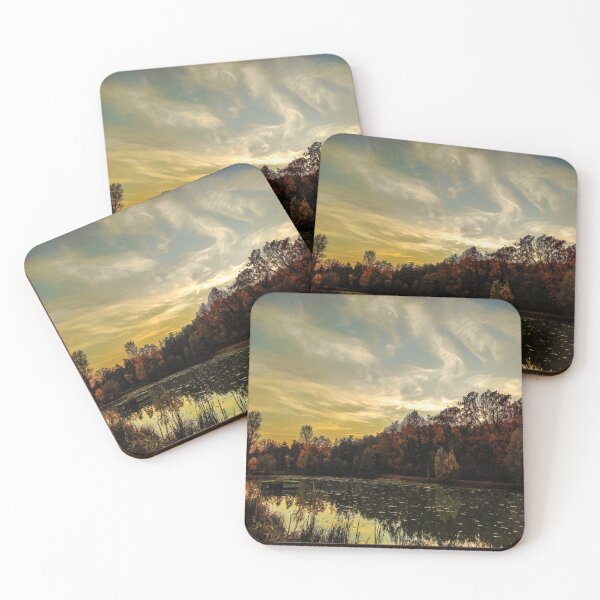 Item preview, Autumn Lake, Park Landscape, Fall Season Art designed and sold by pineappledizajn.