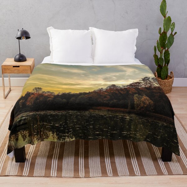 Item preview, Autumn Lake, Park Landscape, Fall Season Art designed and sold by pineappledizajn.