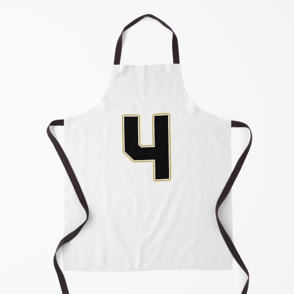 Item preview, Jersey Number 4 / Player Shirt Number Four (Black with Gold Outline) designed and sold by STUDIO-72.
