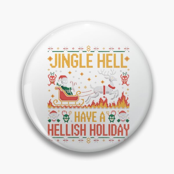 Artikelvorschau, Jingle Hell – Klassisches T-Shirt mit Skelett-Weihnachtsmann-Motiv entworfen und verkauft von inkfluenceart.