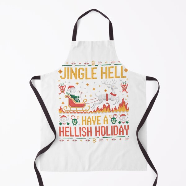 Item preview, Jingle Hell – Skeleton Santa Ugly Christmas Sweater Design Classic T-Shirt designed and sold by inkfluenceart.