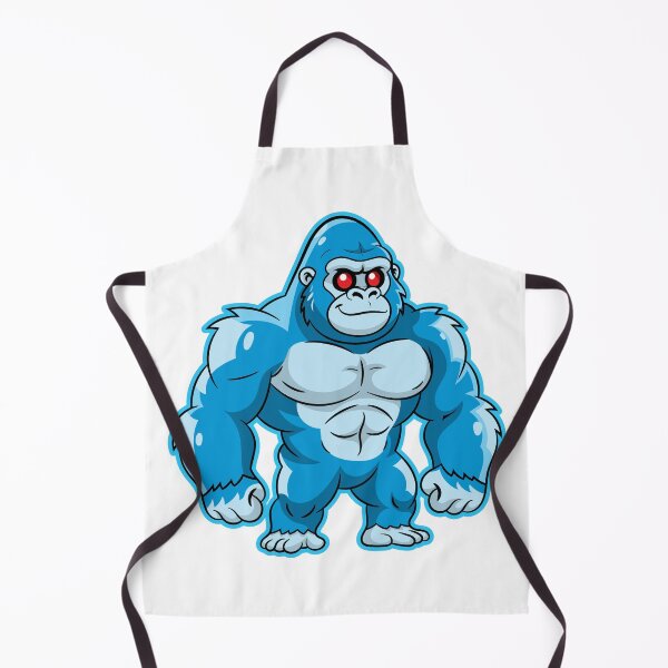 Item preview, Cartoon Style Blue Red Eyes Gorilla designed and sold by Brainstorming99.
