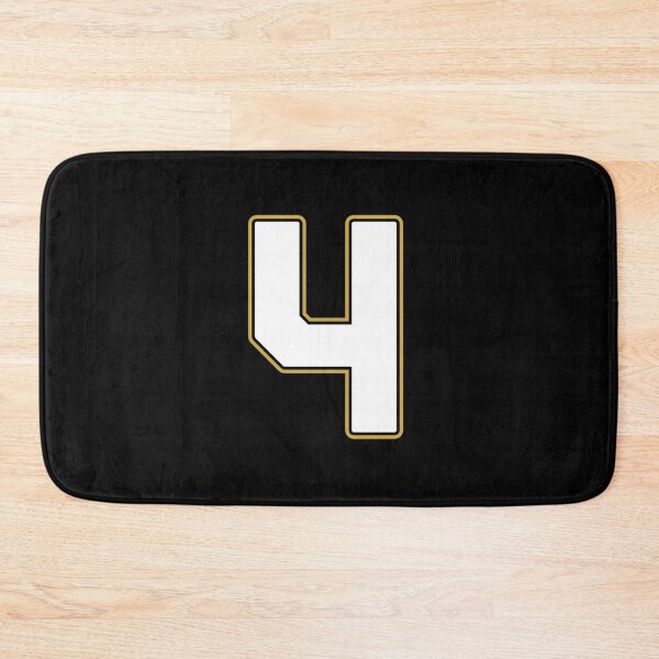 Item preview, Jersey Number 4 / Player Shirt Number Four (White with Gold Outline) designed and sold by STUDIO-72.
