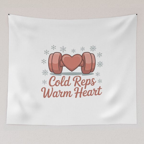 Item preview, Cold Reps Warm Heart Winter Gym Shirt – Cozy Fitness Motivation Tee designed and sold by WSPrintCrafter.