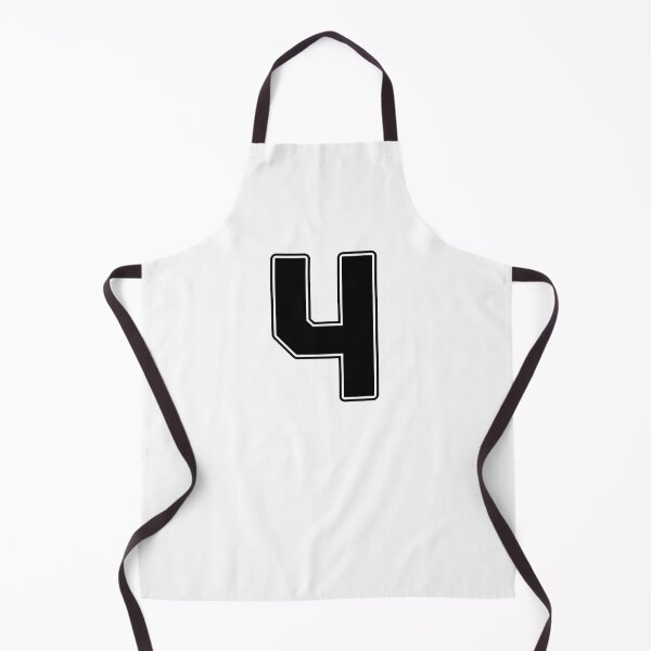 Item preview, Jersey Number 4 / Player Shirt Number Four (Black with Black Outline) designed and sold by STUDIO-72.
