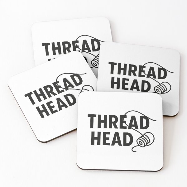 Item preview, Thread Head Funny Sewing Sticker – Minimalist Spool & Thread Design for Makers and DIY Addicts designed and sold by astersgraphics.