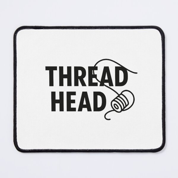 Item preview, Thread Head Funny Sewing Sticker – Minimalist Spool & Thread Design for Makers and DIY Addicts designed and sold by astersgraphics.
