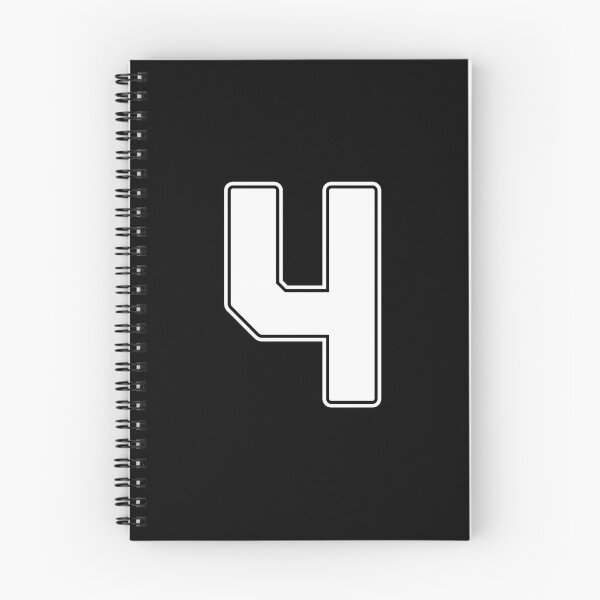 Item preview, Jersey Number 4 / Player Shirt Number Four (White with White Outline) designed and sold by STUDIO-72.