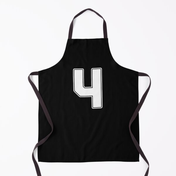 Item preview, Jersey Number 4 / Player Shirt Number Four (White with White Outline) designed and sold by STUDIO-72.