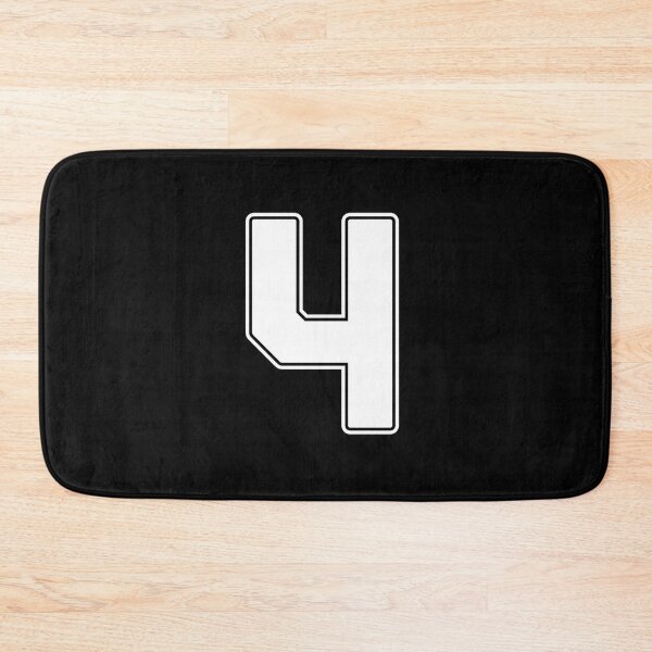 Item preview, Jersey Number 4 / Player Shirt Number Four (White with White Outline) designed and sold by STUDIO-72.