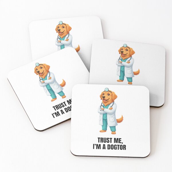 Item preview, Trust Me, I’m a Dogtor | Funny dog in a doctor's coat designed and sold by WuffWerk.