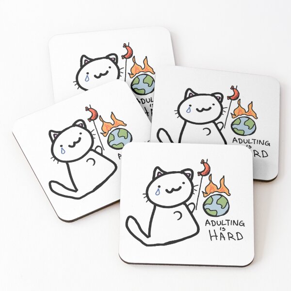Item preview, Adulting BBQ Cat  designed and sold by Louise Nilsson.