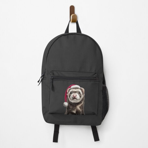 Item preview, Ferret with Santa Hat – The Playful Spirit of Christmas designed and sold by LazyOwlStore.