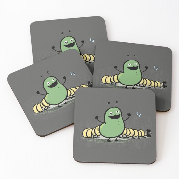 Item preview, Funny Caterpillar Gym Workout Illustration designed and sold by PaintbrushPlace.