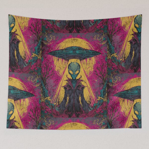 Item preview, Vibrant Psychedelic Alien designed and sold by bapupa.