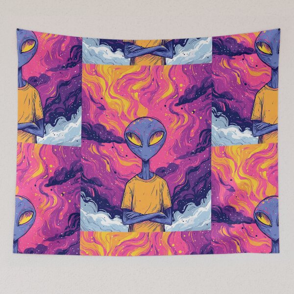 Item preview, Trippy Psychedelic Alien designed and sold by bapupa.