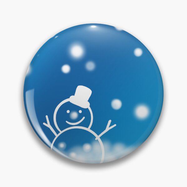 Item preview, Cute snowman wearing a hat and scarf standing in the snow against a blurry blue background with falling snow designed and sold by nongsao4.
