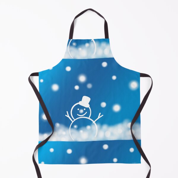 Item preview, Cute snowman wearing a hat and scarf standing in the snow against a blurry blue background with falling snow designed and sold by nongsao4.