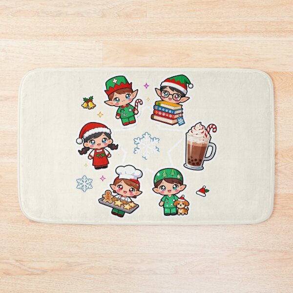 Item preview, Cute Chibi Christmas Professions Sticker Set II designed and sold by MuseAI.