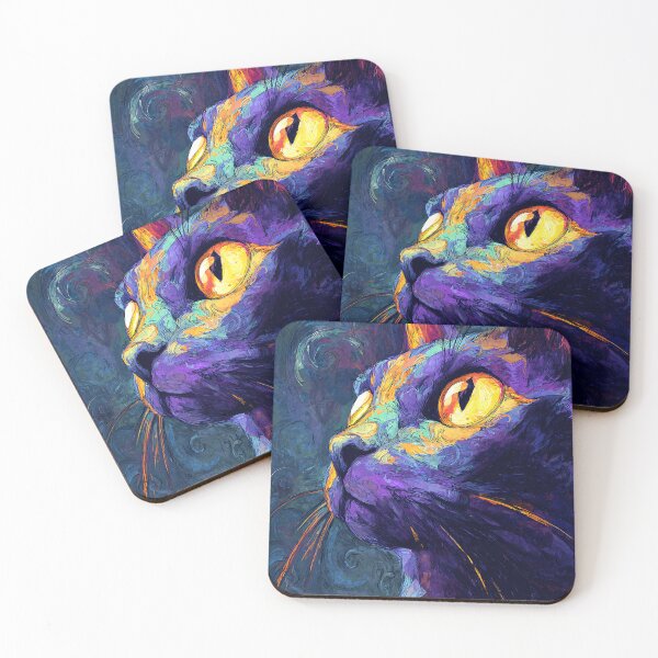 Item preview, Colorful Psychedelic Cat designed and sold by bapupa.
