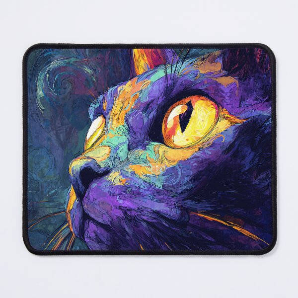 Item preview, Colorful Psychedelic Cat designed and sold by bapupa.