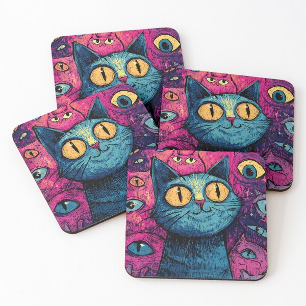 Item preview, Surreal Psychedelic Cat designed and sold by bapupa.