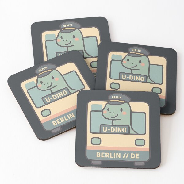 Item preview, U-Dino Berlin — Kawaii U-Bahn Dino Driver Tee & Sticker designed and sold by POD DYNASTY.