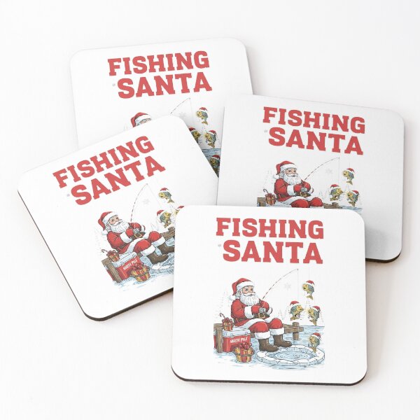 Item preview, Fishing Santa Christmas - Funny Holiday Gift for Fishermen and Anglers designed and sold by Lydatrend Fashion.