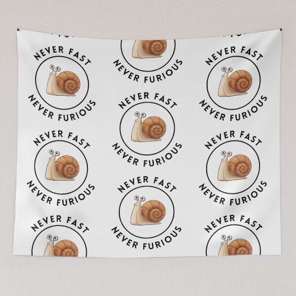 Item preview, Never Fast Never Furious Funny Snail Pun T-Shirt designed and sold by HumTumMe.